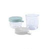 Béaba Portion Set 2 Pots de Conservation en Verre Airy Green 150ml + Light Mist 250ml