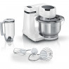 BOSCH Kitchen machine Serie 2 blanc -700W - Bol mélangeur inox 3,8 L - Fouet - Crochet pétrisseur - Blender