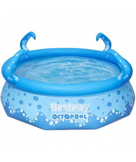 Piscine hors sol autoportante BESTWAY - Fast Set Pieuvre Octopool - 274 x 76 cm - Ronde (Livrée avec un patch de réparation)