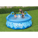 Piscine hors sol autoportante BESTWAY - Fast Set Pieuvre Octopool - 274 x 76 cm - Ronde (Livrée avec un patch de réparation)
