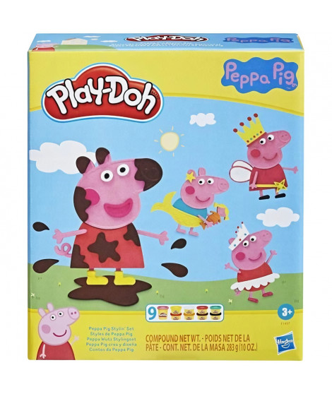 PLAY-DOH - Styles de Peppa Pig avec 9 Pots de pâte a modeler atoxique - 11 accessoires - jouet pour enfants - des 3 ans - Les…