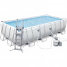 Kit Piscine hors sol tubulaire BESTWAY Power steel - 549 x 274 x 122 cm - Rectangulaire (Filtre a sable, échelle, diffuseur)