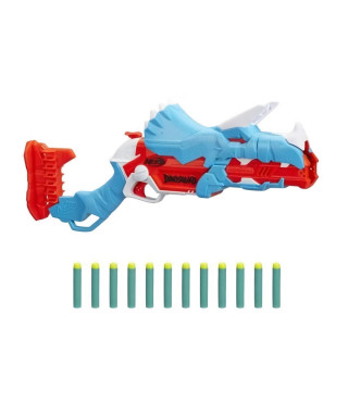 NERF - DinoSquad - Blaster Tricera-blast - 3 fléchettes - 12 fléchettes NERF - apparence de triceratops