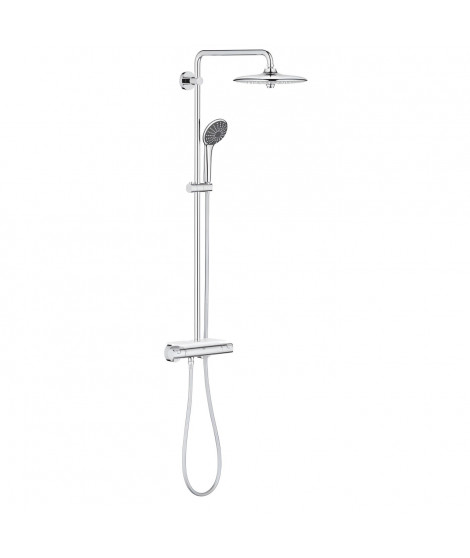 GROHE Colonne de douche robinet thermostatique Vitalio Joy 260, 50% d'économie d'eau et d'énergie, douchette 3 jets, 26403001