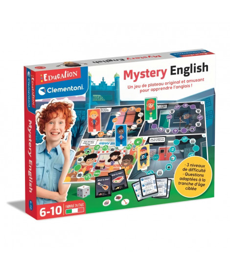 CLEMENTONI - PRESCHOOL GAMES - Mystery English -52609. Dimensions : 37 x 28,1 x 5,5 CM