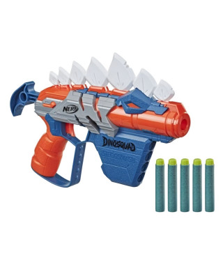 Blaster NERF DinoSquad Stegosmash - Design de stégosaure - 5 fléchettes - Extérieur