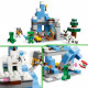 LEGO Minecraft 21243 Les Pics Gelés, Jouet Enfants 8 Ans, avec Figurines Steve et Creeper