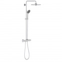 GROHE Colonne de douche mitigeur thermostatique Vitalio Joy 260, tete de douche,260mm, douchette 3 jets, 27298002