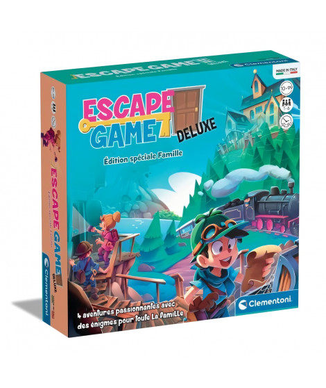 CLEMENTONI - Escape Game Deluxe - Edition spéciale Famille - Fabriqué en Italie