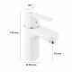 Mitigeur monocommande Lavabo GROHE Get Blanc - Taille S - Corps lisse - Bonde clic clac