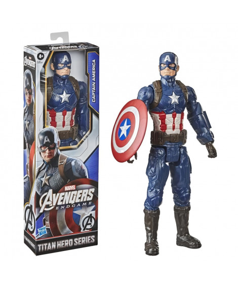 MARVEL AVENGERS - Titan Hero Series - Figurine de collection Captain America de 30 cm - jouet pour enfants a partir de 4 ans