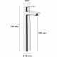 GROHE Mitigeur monocommande Lavabo Taille XL Start Edge Chromé 23777000