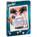 Tableau de peinture par numéro CreArt grand format Beach Life Ravensburger pour adultes des 12 ans