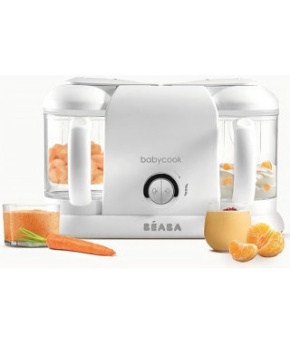 BEABA, Babycook Duo, robot bébé 4 en 1, contenance XXL, blanc