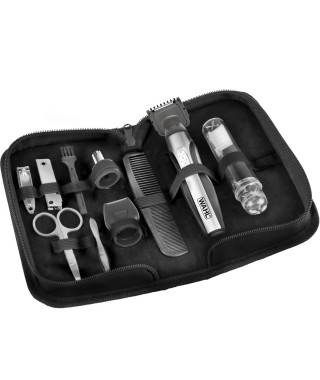 Tondeuse de précision Kit de voyage - WAHL - Travel Kit Deluxe - avec rasoir pour la barbe - Coupe-poils pour le nez et les o…