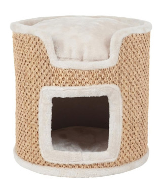 TRIXIE Tour Ria bois et sisal - H37 cm - Gris clair - Pour chat