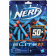 NERF Elite 2.0 Recharge de 50 fléchettes - En mousse NERF Elite 2.0 officielles - compatibles avec les Blasters NERF - Des 8 ans