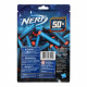 NERF Elite 2.0 Recharge de 50 fléchettes - En mousse NERF Elite 2.0 officielles - compatibles avec les Blasters NERF - Des 8 ans