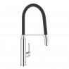 GROHE Robinet de cuisine évier Feel, robinet avec douchette extractible, bec en forme de U, inverseur 2 jets, 31489000