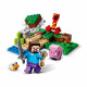 LEGO 21177 Minecraft L'embuscade du Creeper, Set avec Minifigures Steve, Bébé Cochon et Poulet, Jouets pour Enfants +7 ans