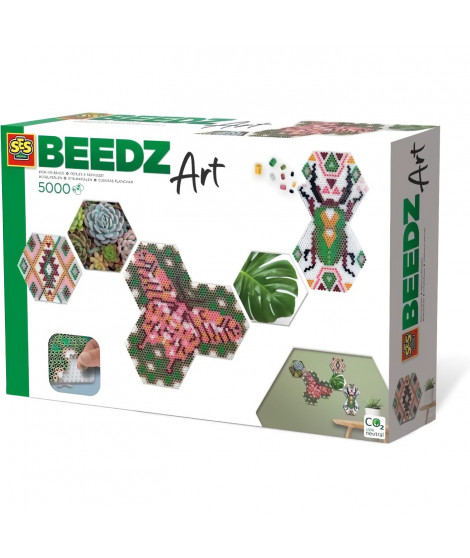 SES CREATIVE - Beedz Art - Hex tiles botanique