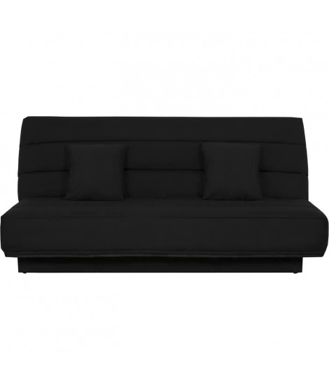 Banquette Clic clac 120x190 - Tissu noir - MELISSA