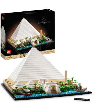 LEGO 21058 Architecture La Grande Pyramide de Gizeh, Loisir Créatif Maquette a Construire, Monument du Monde et Décoration