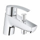 GROHE Robinet de bain Start, robinet a montage sur plage, flexibles de raccordement souples 1/2, inverseur 2 sorties, 23229001