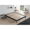 DEKO DREAM Sommier EASYKIT 140x190 cm - 12 lattes - Pieds hetre - Encastrable - Anthracite