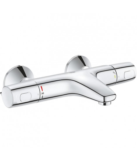 GROHE Mitigeur thermostatique Bain / Douche Precision Trend, protection anti-brûlure, raccord fileté 1/2, chromé, 34227002