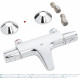 GROHE Mitigeur thermostatique Bain / Douche Precision Trend, protection anti-brûlure, raccord fileté 1/2, chromé, 34227002