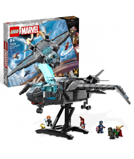 LEGO Marvel 76248 Le Quinjet des Avengers, Jouet de Vaisseau Spatial avec Figurines, Infinity