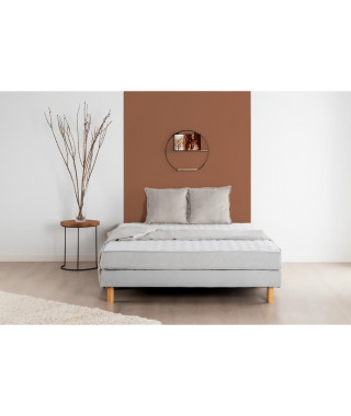 DEKO DREAM AIRFLEX Ensemble Matelas 160x200 cm + Sommier - Mousse - 5 zones - 15 cm - Ferme