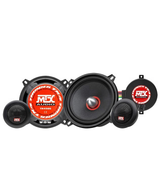 MTX TX450S Haut-parleurs voiture Kit 2 voies 13cm 70W RMS 4O Tweeters néodyme 25mm Membranes pulpe célulose