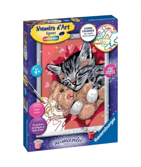 Numéro d'art - moyen - Chaton et son nounours - Ravensburger