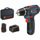 Perceuse-visseuse Bosch Professional GSR 12V-15 + 2 batteries 2,0Ah + Chargeur GAL 12V-20   - 060186810F