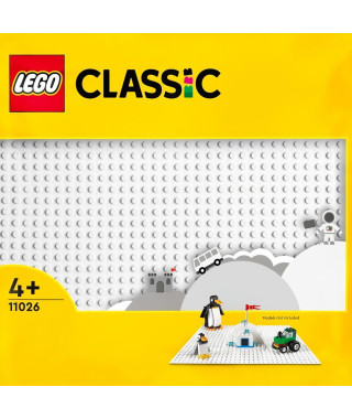 LEGO 11026 Classic La Plaque De Construction Blanche 32x32, Socle de Base pour Construction, Assemblage et Exposition