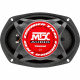 MTX TX669C Haut-parleurs voiture Coaxiaux 15x23cm 6x9 2 voies 120W RMS 4O Châssis alu Tweeters néodyme dôme soie Membrane fibre