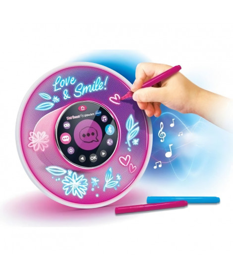 VTECH - Kidi Smart Glow Art - Enceinte et Réveil Rose