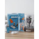 BEABA, Coffret naissance, Egoutte biberon arbre grey + Boite doseuses light/dark mist + Goupillon silicone + Bavoir coton tro…