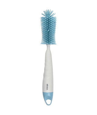 BEABA Goupillon / Brosse biberons et tétines en silicone ultra souple, manche ergonomique, trou d'accroche