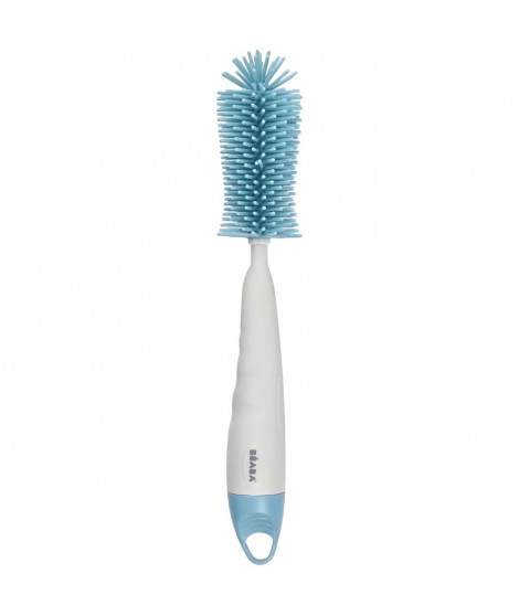 BEABA Goupillon / Brosse biberons et tétines en silicone ultra souple, manche ergonomique, trou d'accroche