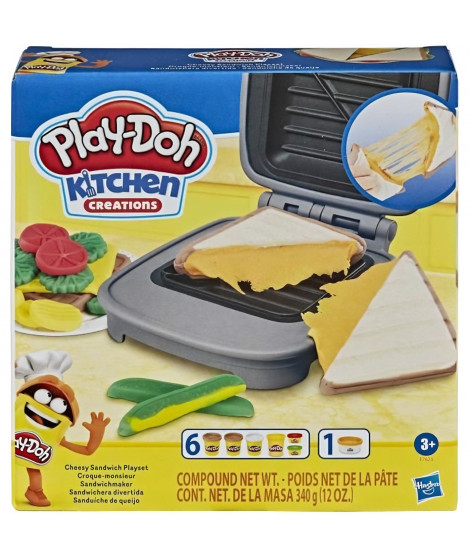 PLAY-DOH - Kitchen Creations - Croque-monsieur - pâte Elastix - 6 couleurs