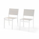 Lot de 2 chaises de jardin - Aluminium - 54 x 48 x 84 cm