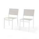 Lot de 2 chaises de jardin - Aluminium - 54 x 48 x 84 cm