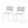 Lot de 2 chaises de jardin - Aluminium - 54 x 48 x 84 cm