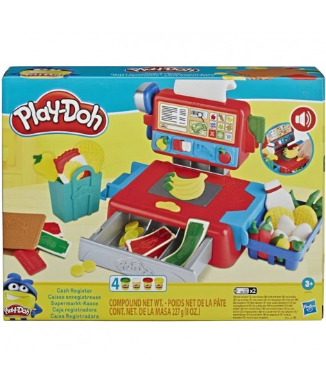 PLAY-DOH - jouet Caisse enregistreuse avec 4 Pots de pâte atoxique - Les classiques