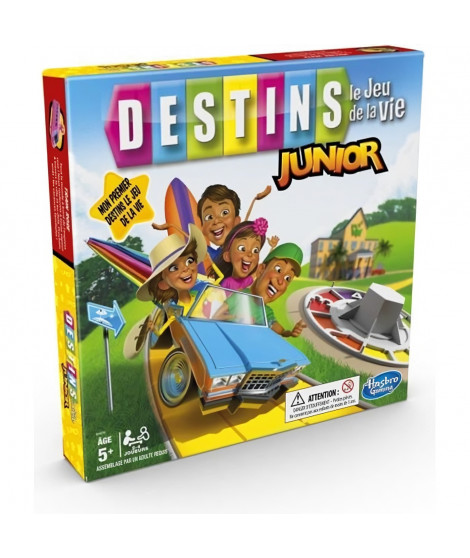 Jeu Destins - Hasbro Gaming - Le jeu de la vie Junior - pour enfants - a partir de 5 ans
