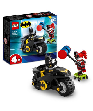 LEGO DC Batman 76220 Batman vs. Harley Quinn, Figurines et Jouet de Moto avec Batarang