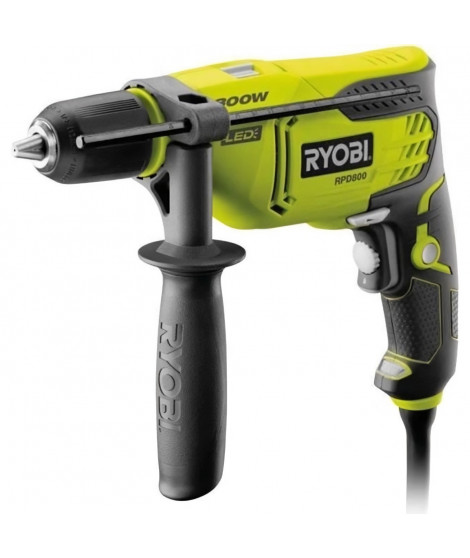 RYOBI Perceuse a percussion 800 Watts - coffret